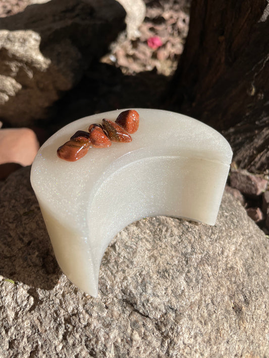 White Sandstone Mini Moon Box