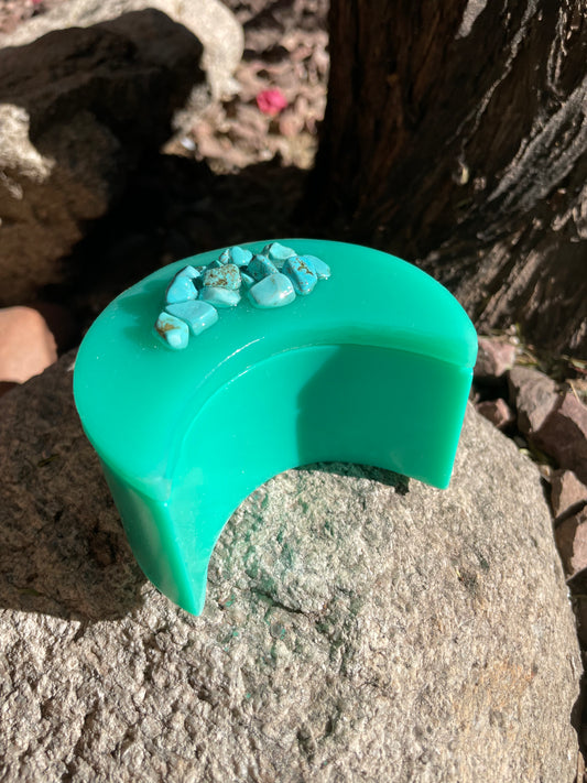 Aqua Turquoise Mini Moon Box