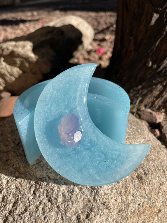 Blue Amethyst Mini Moon Box