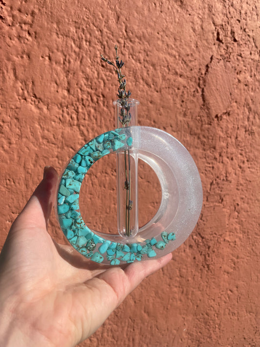 Turquoise/White Propagation Vase