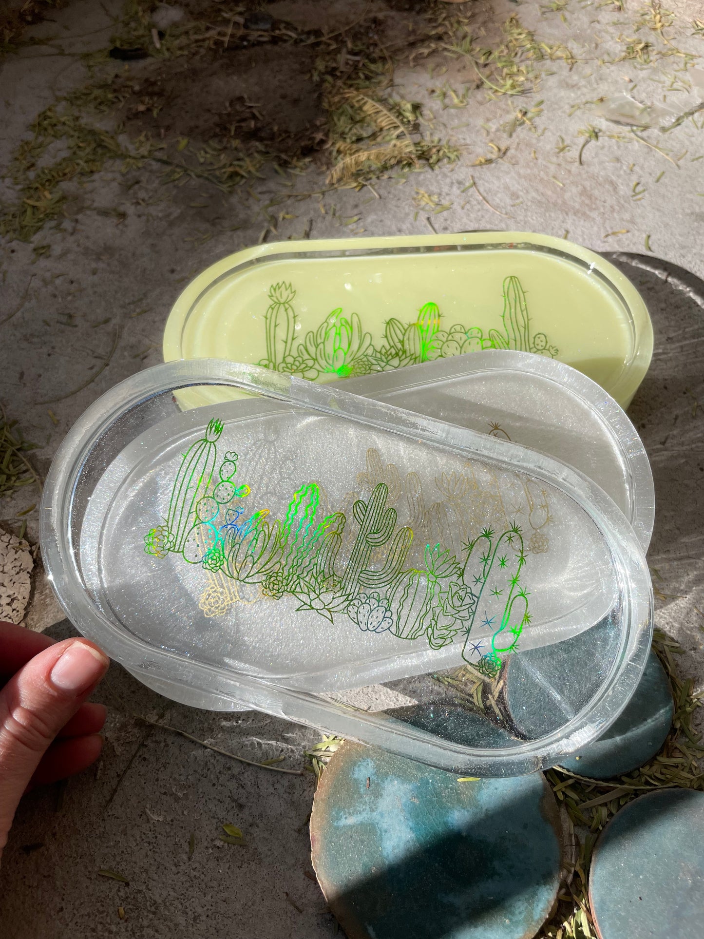 B-grade Desert Vibes Clear Pill Tray