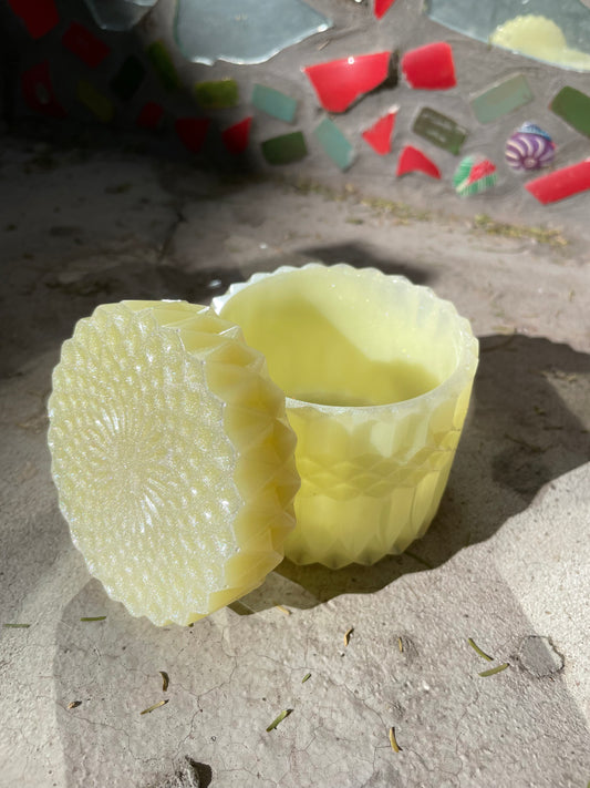 Yellow Faceted Box