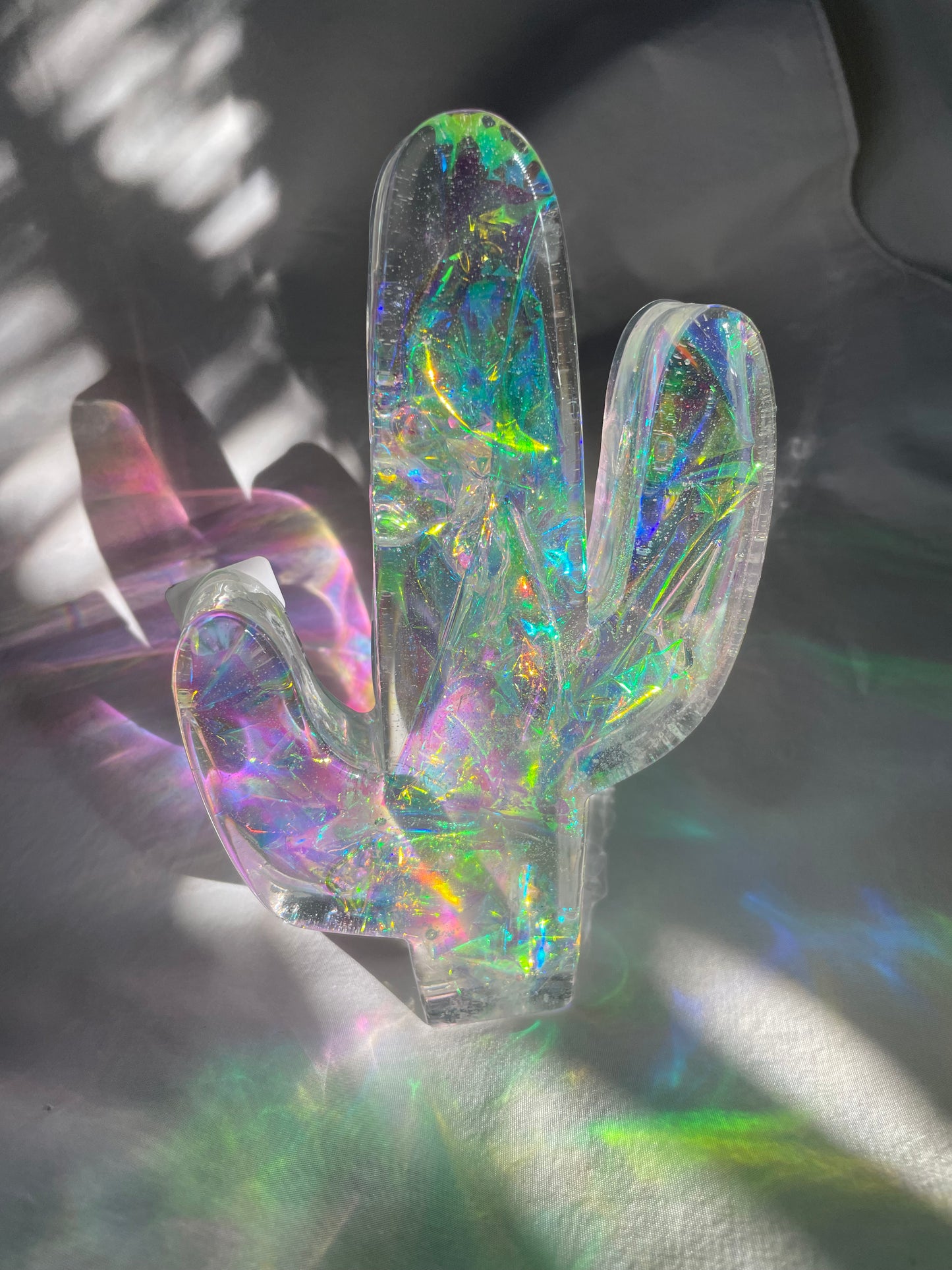 B-GRADE Desert Vibes Iridescent Saguaro Cactus Paper Weight/ Standing Decor #4