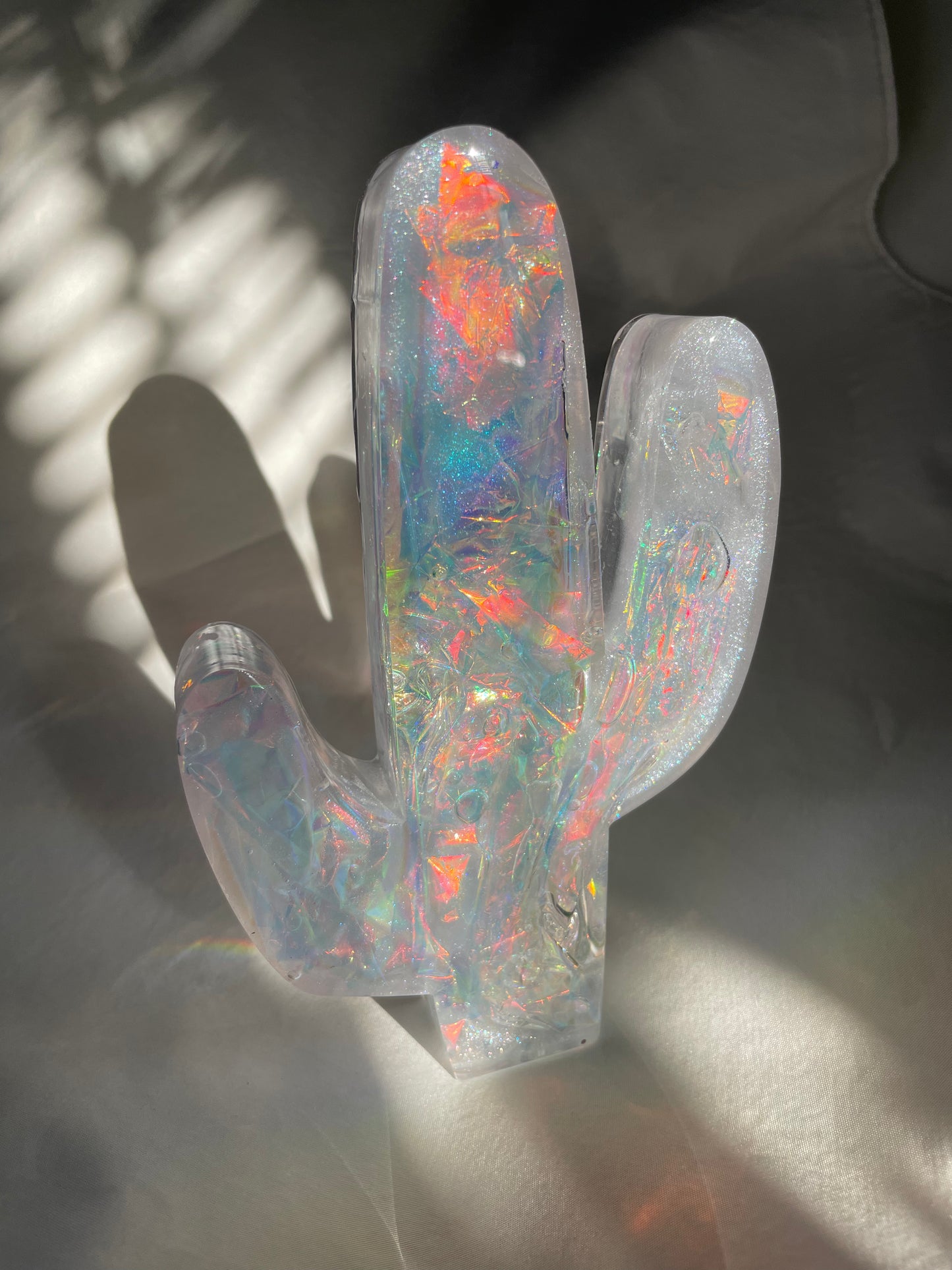 Desert Vibes Iridescent Saguaro Cactus Paper Weight/ Standing Decor #2