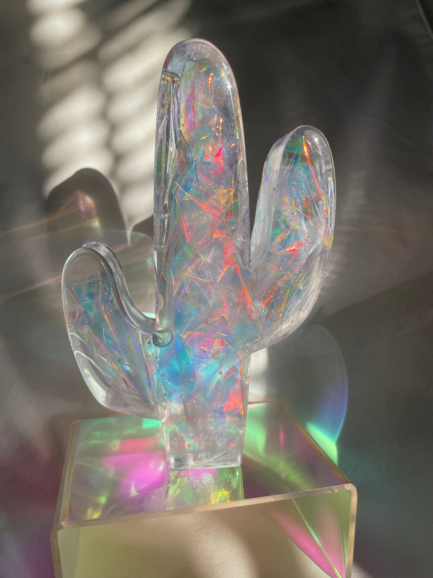 Desert Vibes Iridescent Saguaro Cactus Paper Weight/ Standing Decor #6