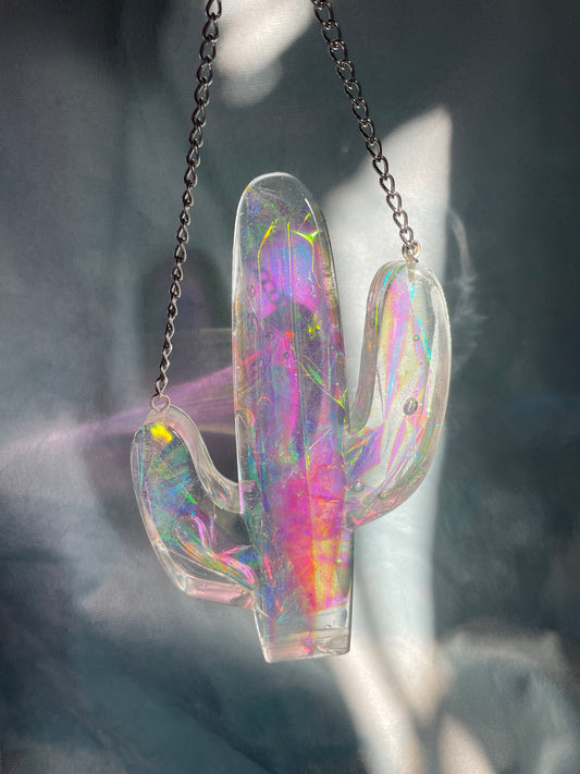 B-GRADE Desert Vibes Iridescent Saguaro Cactus Wall Hanging Decor #7