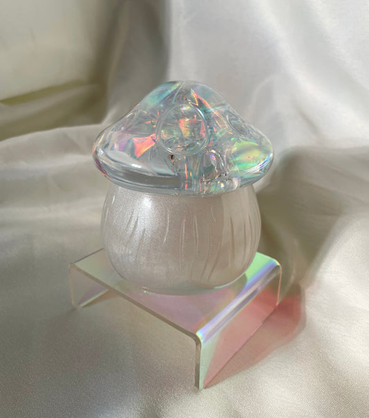 Iridescent Clear Mushroom Box Medium
