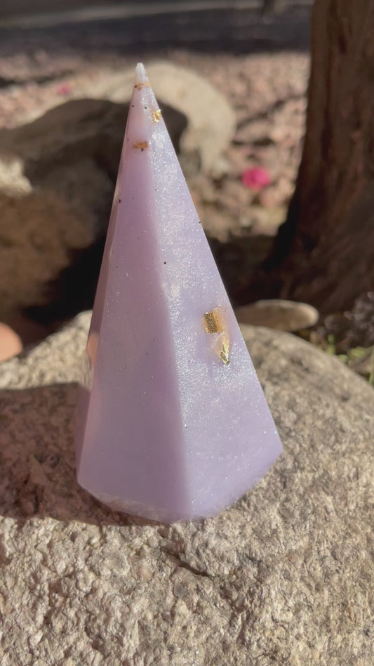 Medium Lavender/ Gold Flakes Ring Holder
