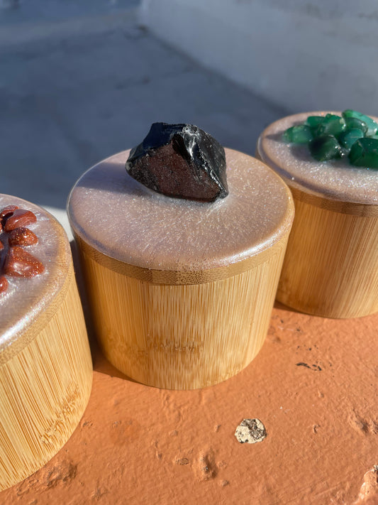 Black Obsidian Salt Box